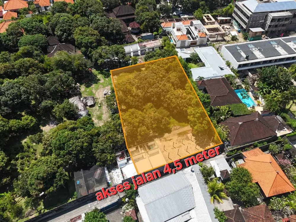Dijual Tanah Murah 1458 m2 siap bangun Sanur