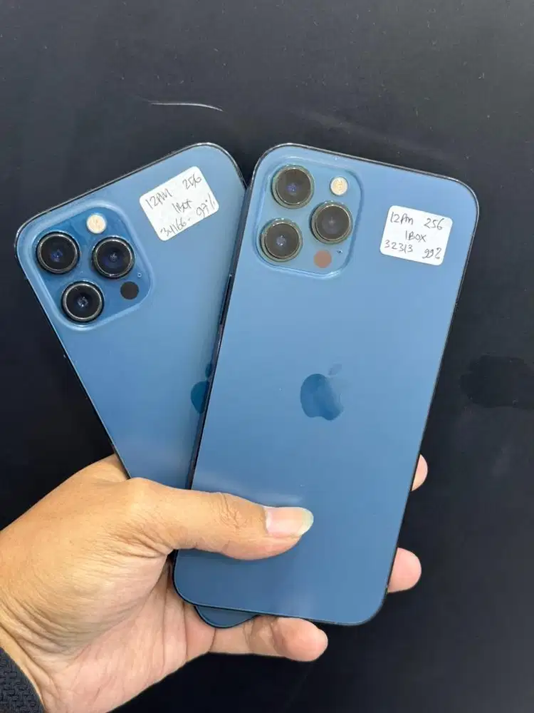 Iphone 12 promax 256Gb blue second resmi ibox mulus fullset ori