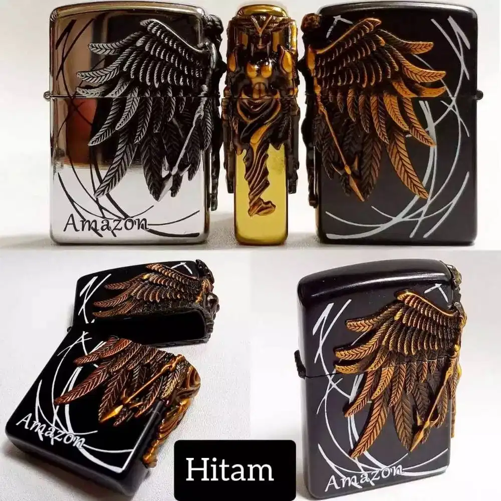 cassing atau cangkang korek api classic motif timbul atau emblem