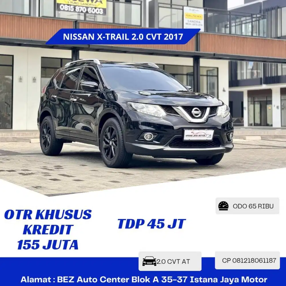 LOW KM Nissan X-Trail 2.0 CVT AT 2017 Hitam