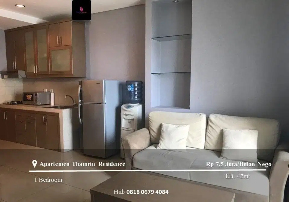 Disewakan Apartement Thamrin Residence Type L Mid Floor 1BR Furnished