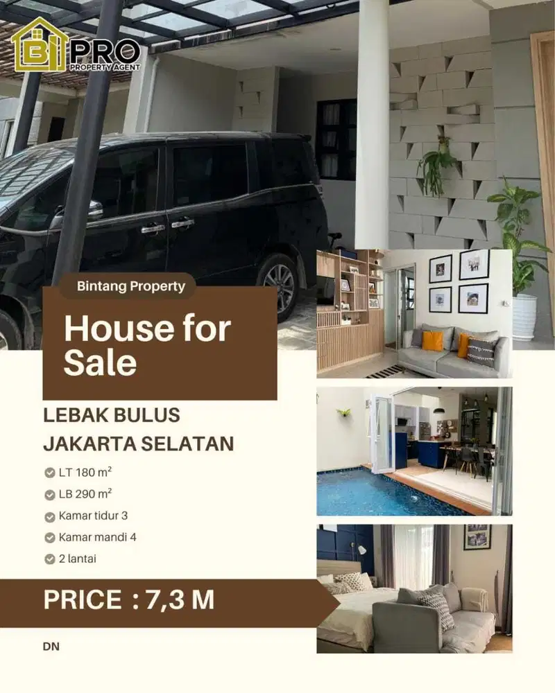 Dijual rumah mewah di lebak bulus, jakarta selatan