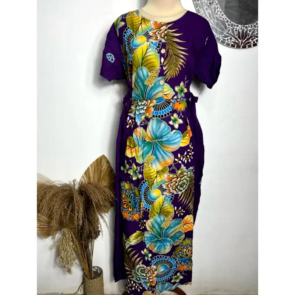 Daster kencana ungu label biru