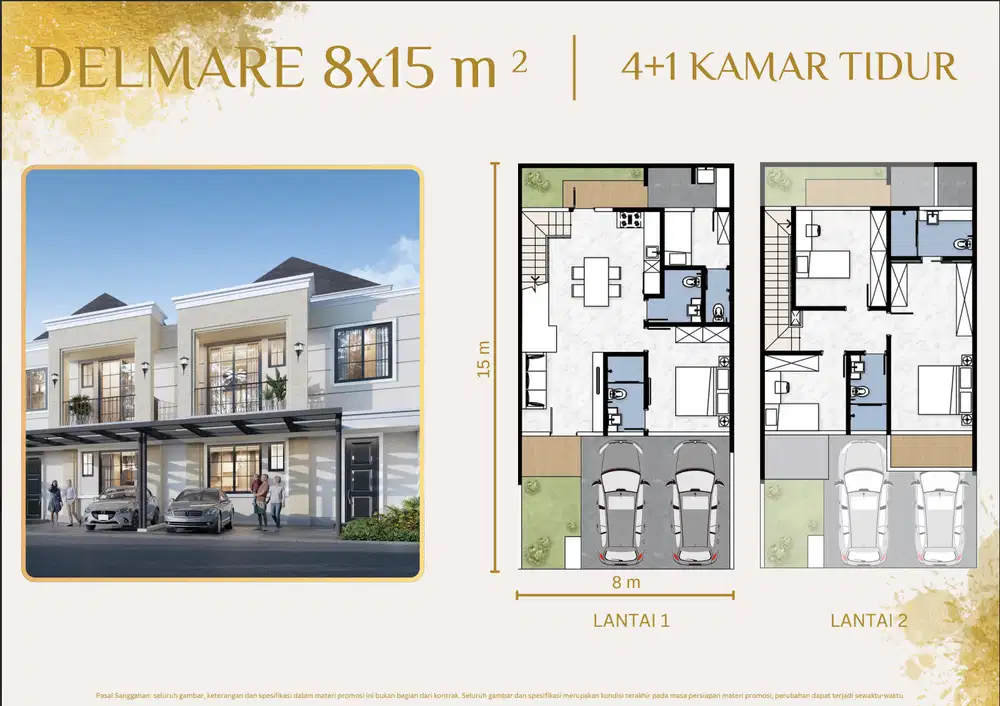 Rumah 2 Lantai Kota Bagan di PIK 2