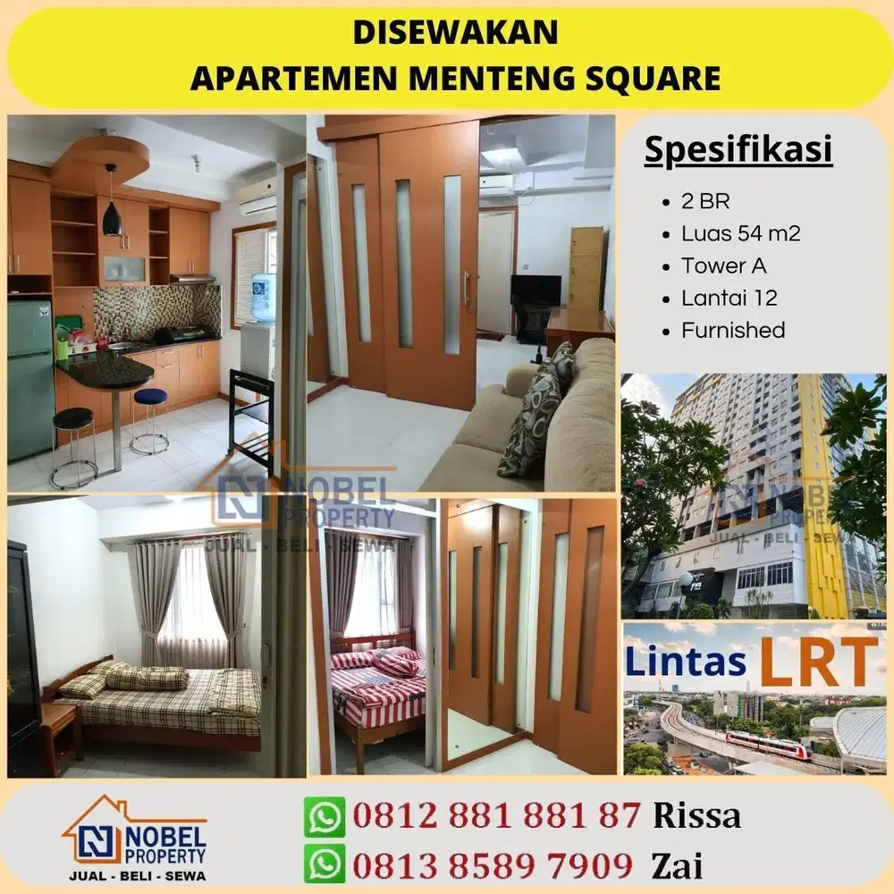 Disewakan Apartemen Menteng Square Furnished Luas 2 Unit Gabung