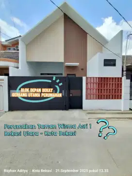 DI JUAL RUMAH BARU DI WISMA ASRI 1 DEKAT SUMMARECON BEKASI