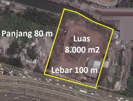 0001 - DIJUAL TANAH KOMERSIAL 8.000 m2 SANGAT DEKAT TOLL WARU DAN MALL