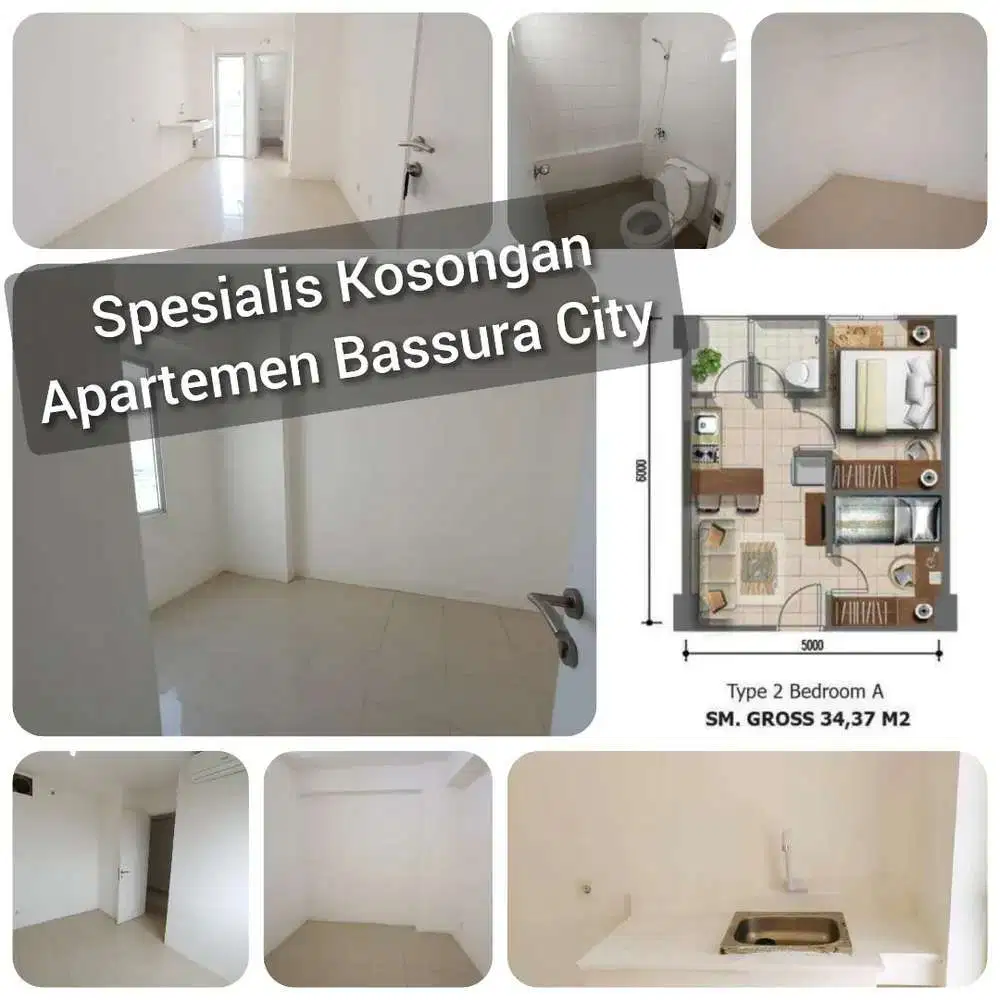 Bisa KPA Bank Apartemen Bassura City type 2BR free AJB