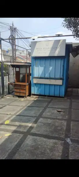 Booth container+gerobak kayu