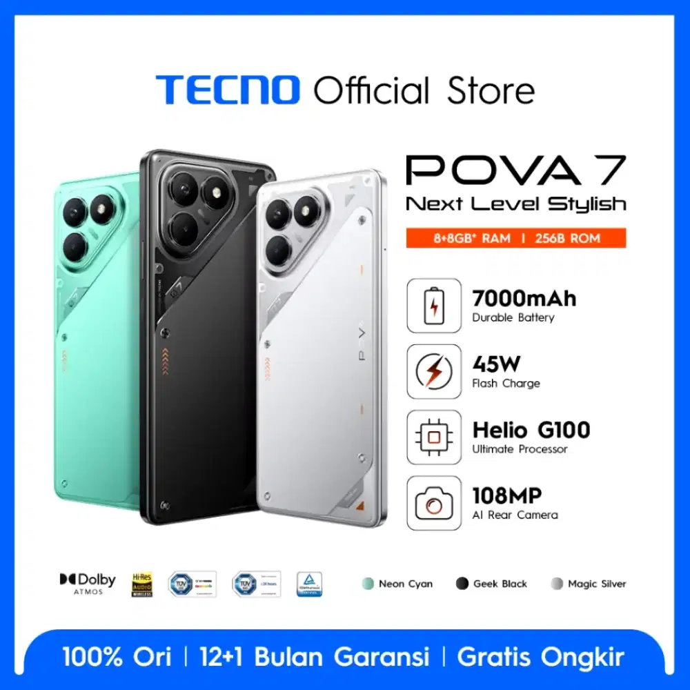 Tecno pova 7 series ram 8 Rom 256 GB