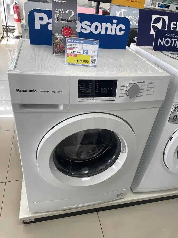 MESIN CUCI PANASONIC FRONT LOADING 7 KG WHITE
