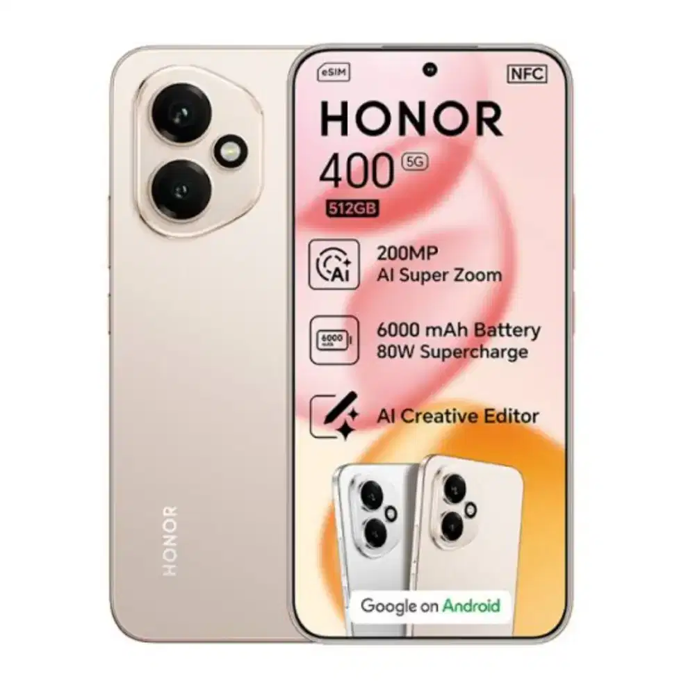 NEW! HONOR 400 5G RAM 12/512GB GARANSI RESMI