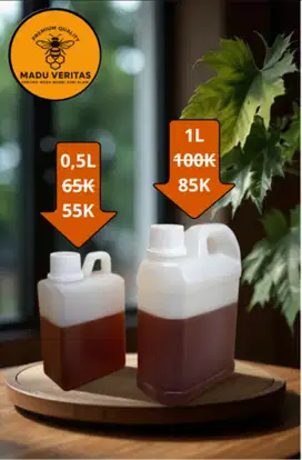 MADU VERITAS – MADU MULTIFLORA MURNI 100% ALAMI! HARGA PROMO: 85K/1L