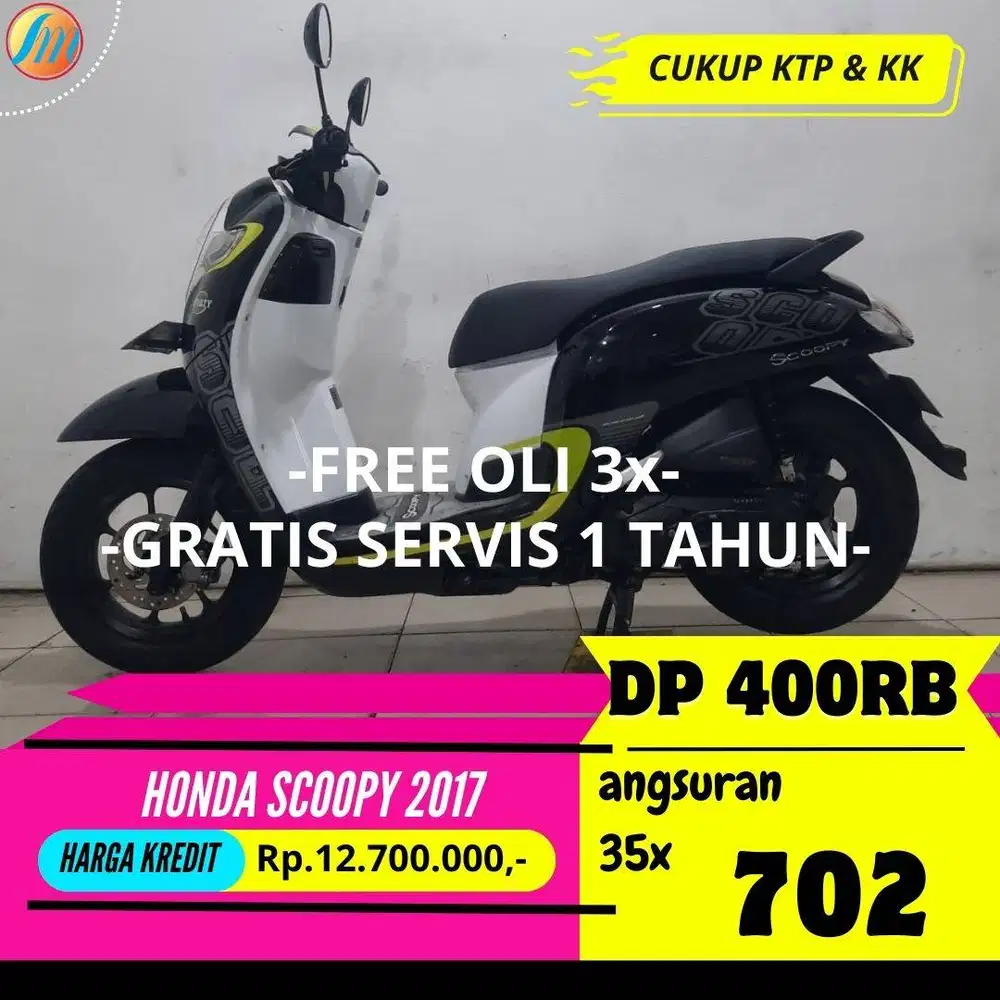 HONDA SCOOPY 2017 KREDIT DP 400RIBU ANGSURAN SANGAT RENDAH BERGARANSI