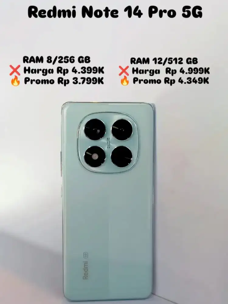 Redmi Note 14 Pro 5G | Promo Gajian New Garansi Resmi Segel