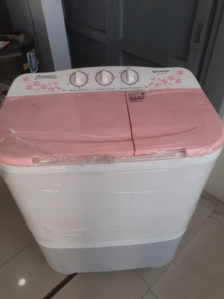 SHARP MESIN CUCI 2 TABUNG ES-T70MW-PK