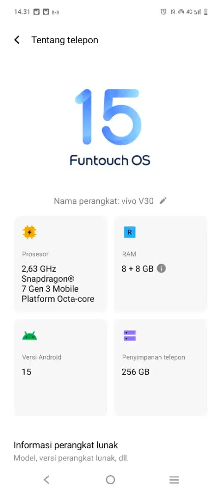 Jual vivo v30 5g ram 8/256