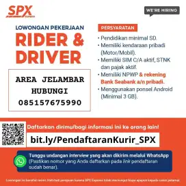 URGENT!! LOWONGAN KURIR MOTOR MITRA AREA JELAMBAR SPX EXPRESS