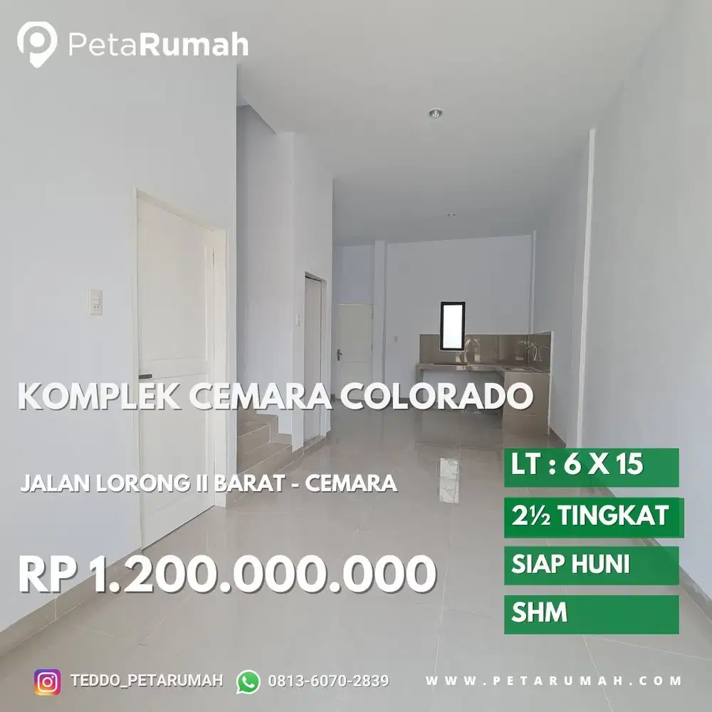 Rumah villa cemara colorado daerah cemara dan krakatau