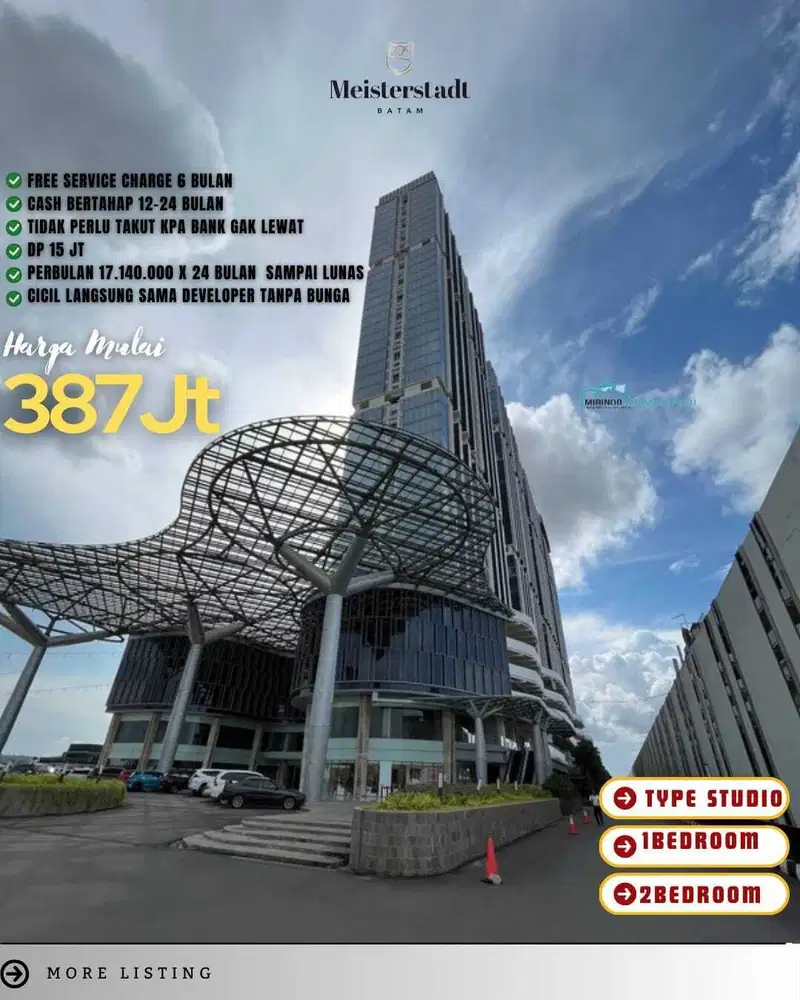 DIJUAL APARTEMEN POLLUX HABIBIE HARGA MULAI 387JUTAAN