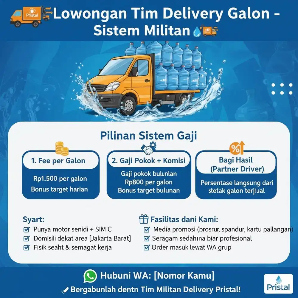 Loker Pengantaran air galon
