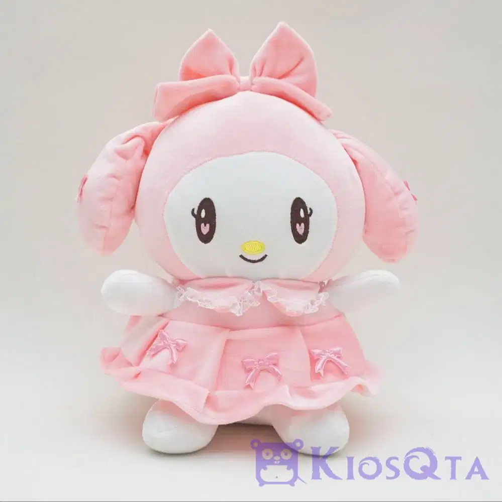 boneka my melody cinnamoroll gaun bando pita pink fanta muda standing