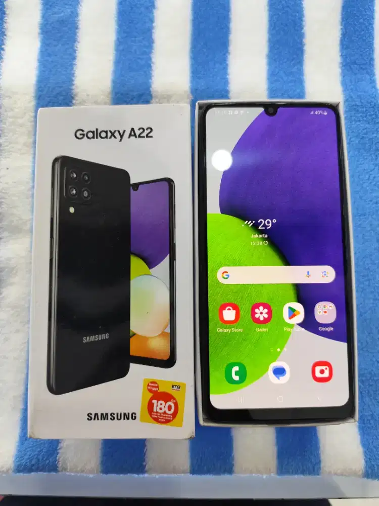 Hp Second Samsung A22 4G Ram 6/128GB Resmi SEIN Mulus Fullset Ori