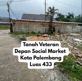 JUAL TANAH VETERAN DEPAN SOCIAL MARKET KOTA PALEMBANG