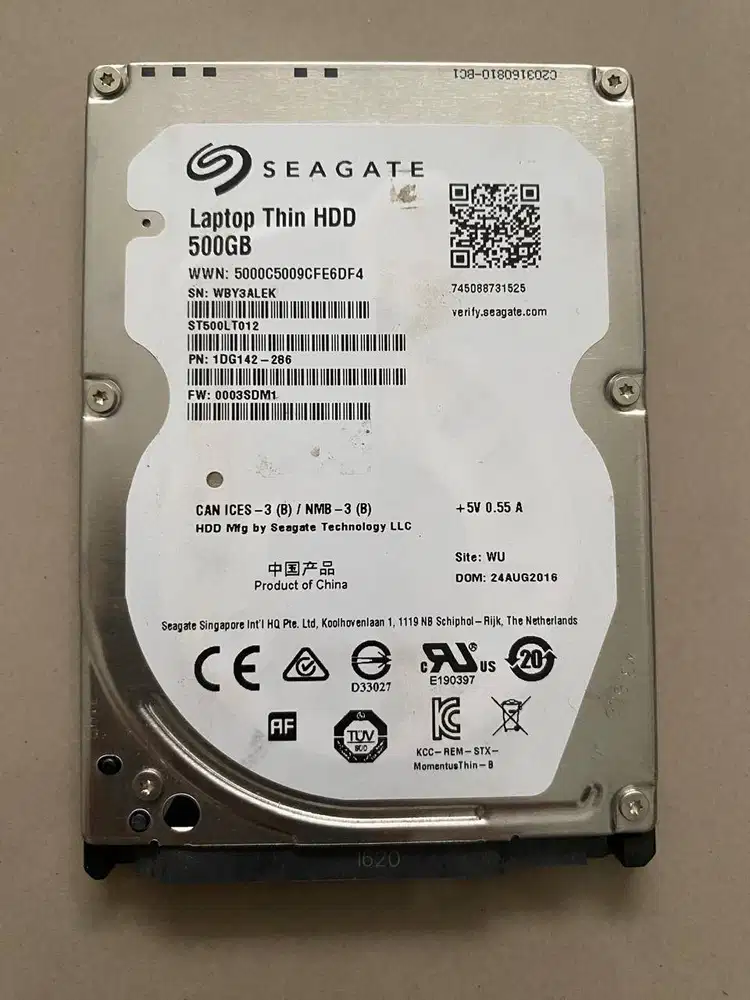HARDISK INTERNAL LAPTOP - SSD SEAGATE – LAPTOP THIN HDD 500 GB - BEKAS
