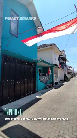 3 Rumah 2 Lantai dijual Kurah di Ampeldento Pakis  Malang