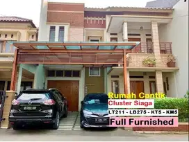Full Furnished Pejaten Barat BU Rumah dlm kom Siaga raya Jakarta selat