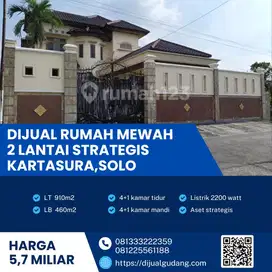 Dijual Cepat BU !,Rumah Mewah 2 Lantai Strategis Kartasura,Solo Luas 910m2