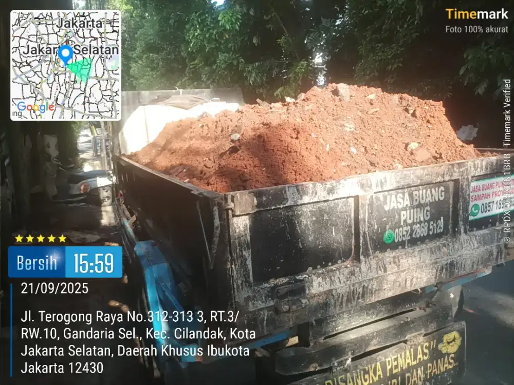Jasa buang puing dan pengurugan