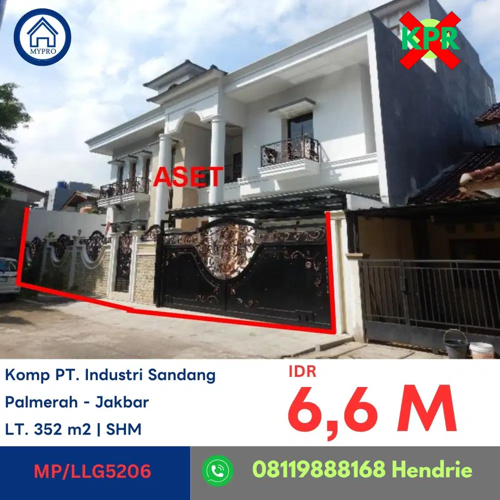MP/LLG5206 AYDA rumah komplek sandang blok e no 5 palmerah jakbar