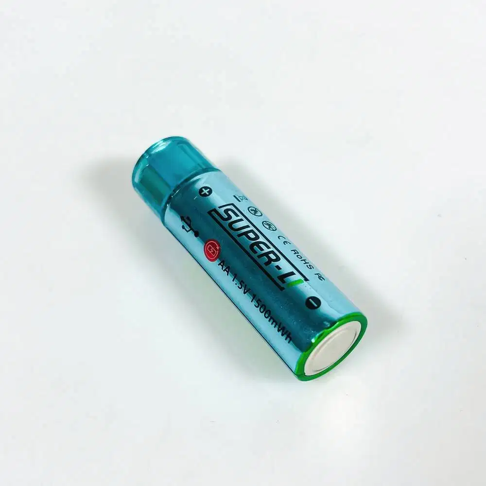 Batre Super-L Baterai AA 1.5V 1500mWh USB Rechargeable Li-ion Battery