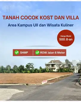 Tanah Jogja Strategis Tepi Jalan Area Kampus UII