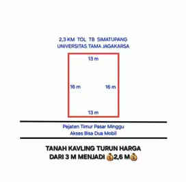 TANAH KAVLING MURAH STRATEGIS DI PEJATEN TIMUR PASAR MINGGU JAKARTA SELATAN