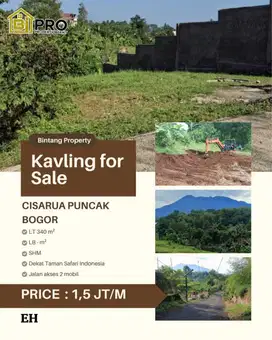 DIJUAL TANAH DI CITEKO CISARUA DEKAT TAMAN SAFARI
