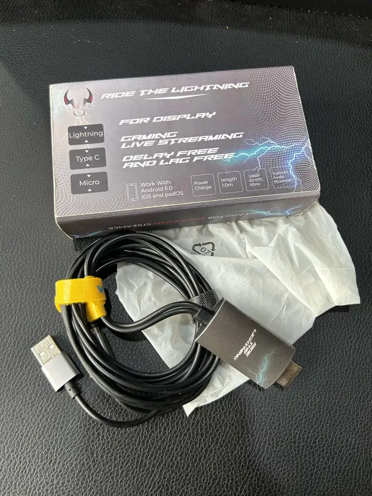 KABEL MHL BEHALF RIDE THE LIGHTNING Suport Ios dan Android