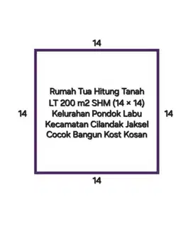 RUMAH TUA HITUNG TANAH DI PONDOK LABU CILANDAK JAKARTA SELATAN