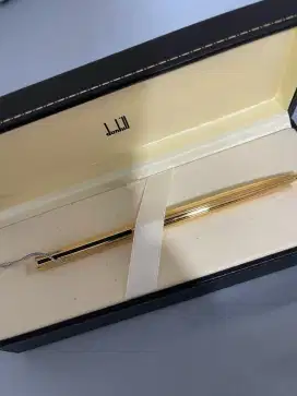 Alfred Dunhill Gold Plated Ballpoint Pen Pulpen Original Not Montblanc