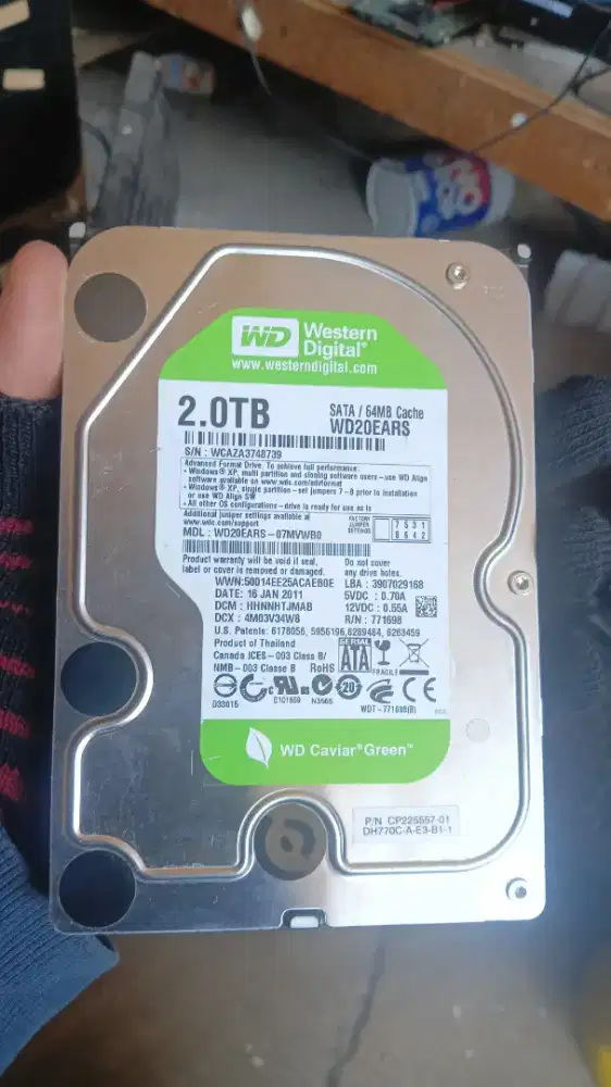 Hardisk 2 tb pc sata 100%