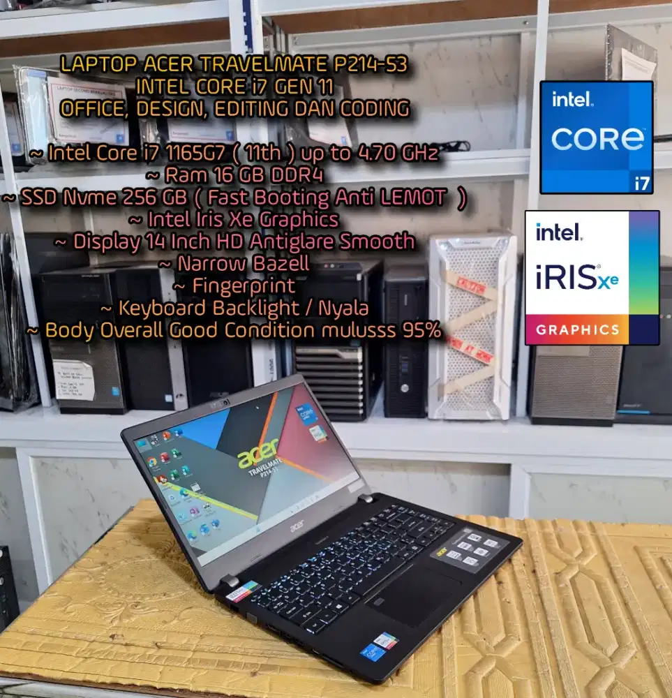 LAPTOP INTEL CORE i7 GEN 11 SUPERRR MULUUS LAPTOP ACER LAPTOP AUTOCAD