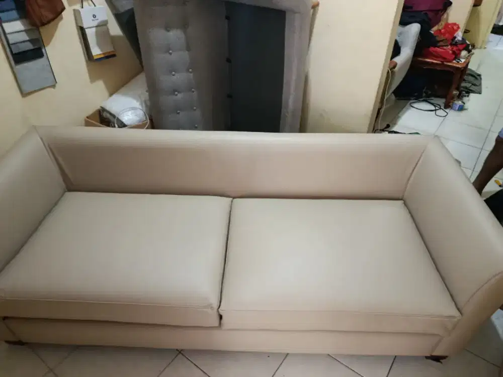 Sofa 2 set service ganti cover + tambah busa sejabodetabek