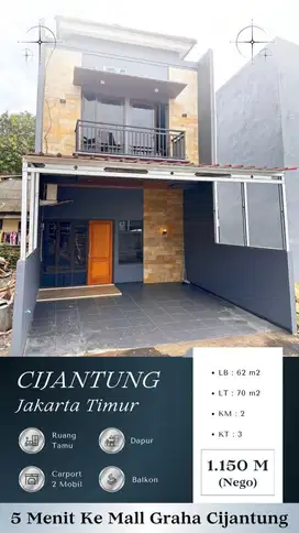 Rumah 2 lantai Minimalis Modern cijantung