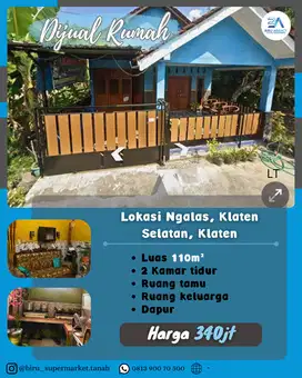 Rumah Dekat RSUD Bagas Waras Klaten