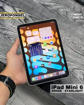 IPAD MINI 6 256GB STARLIGHT MULUS LIKE A NEW BH 89% FULL SET GARANSI