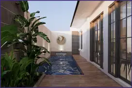 Rumah Dengan Kolam Renang Tepi Jalan Aspal Barat Citrasun Garden