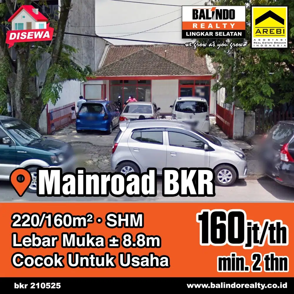 Sewa BKR Mainroad, Bisa Untuk Kantor/ Kuliner/ Segala Macam Usaha