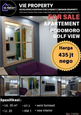 WOW  JUAL BUTUH CEPAT . APARTEMEN 2 BR PGV CIMANGGIS